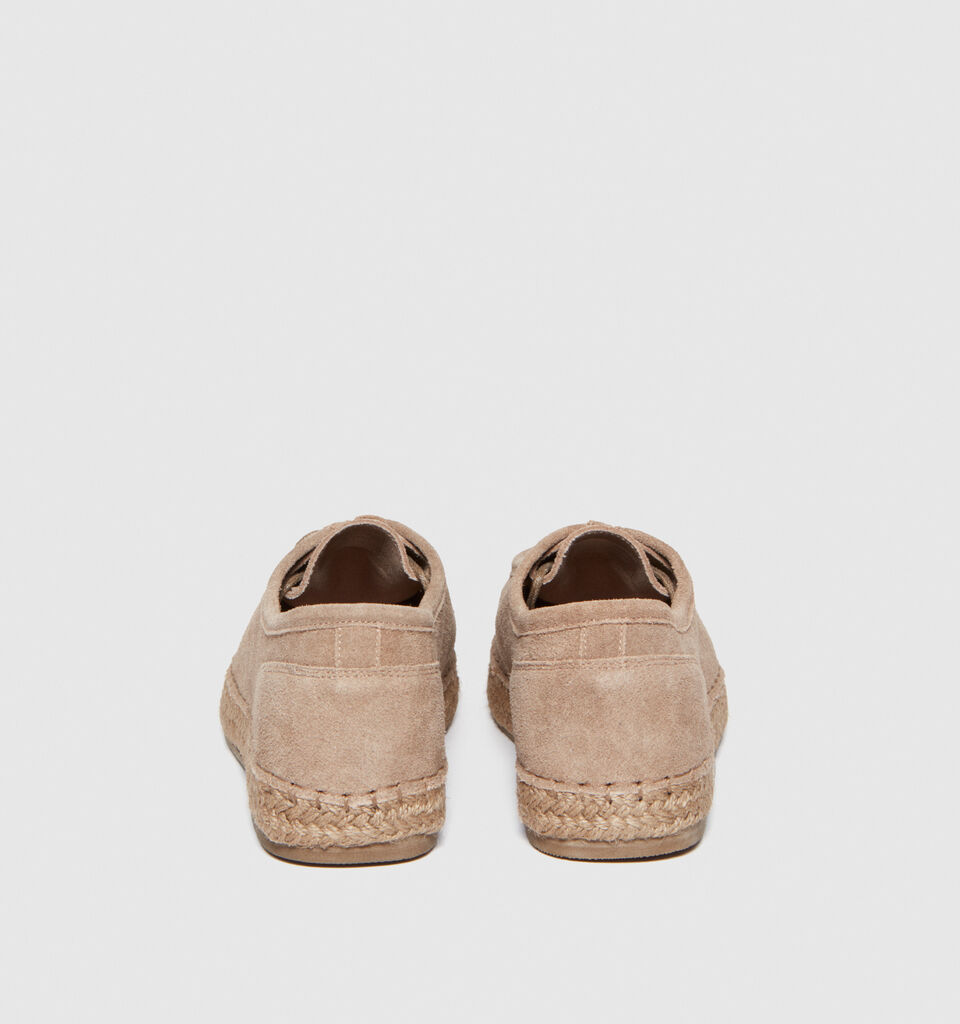 Lace-up espadrilles in suede - men's shoes - Beige | Sisley image number 2